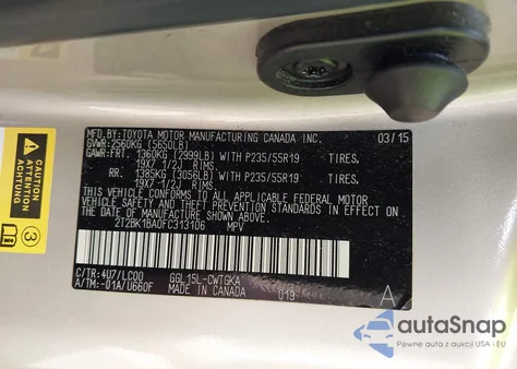 2015 Lexus Rx 350 из США, поврежденный, VIN 2T2BK1BA0FC313106